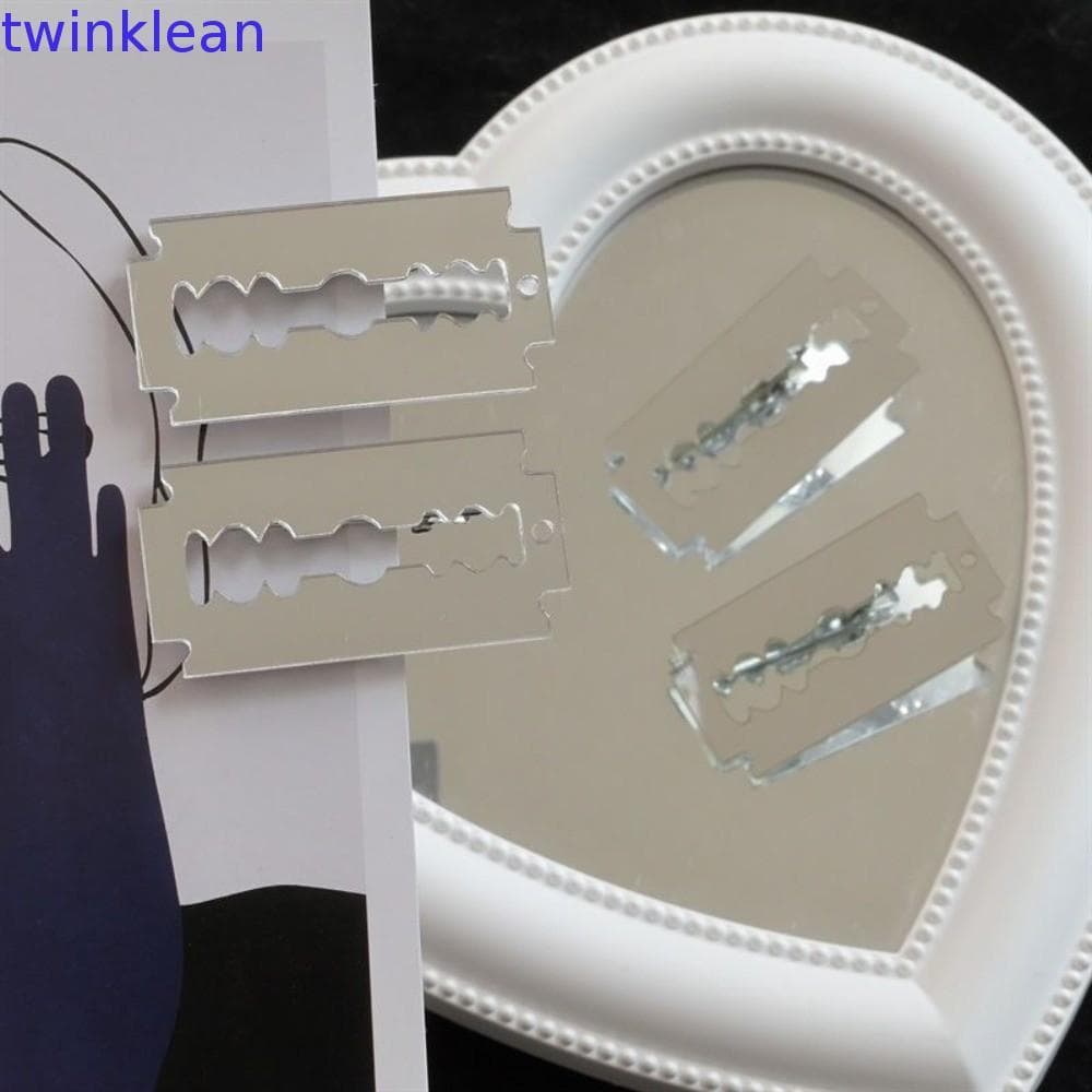 TWINKLEAN 3 Unidades/Conjunto Presilhas De Lâmina De Barbear , Prendedor De Cabelo Acrílico Semelhante A Metal Cor De Fe