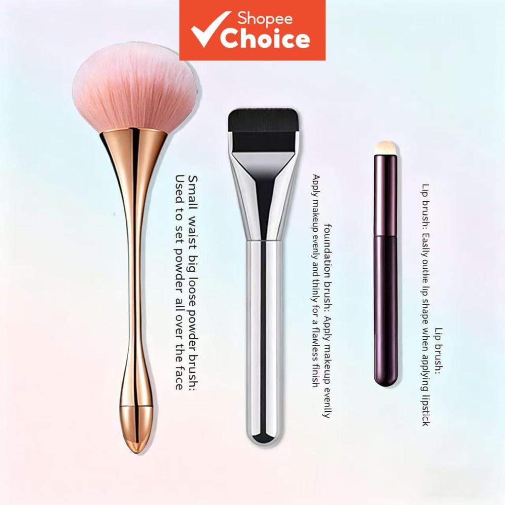 Conjunto De Pincéis De Maquiagem Essencial Para Iniciantes , Pó Solto , Base Labial , Multifuncional , Depilador De Cint
