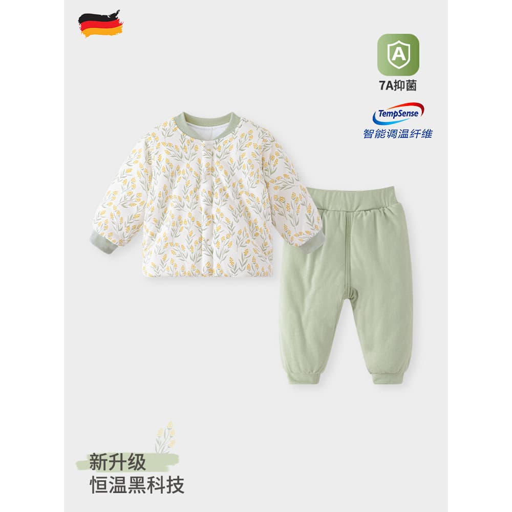 Conjunto de roupas acolchoadas para bebês alemão, roupas de inverno para bebês, quentes, espessadas, outono inverno, rou