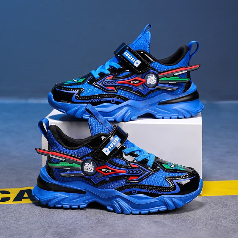 Crianças sapatos meninos 2026 primavera outono estilo malha respirável menino outono novo estilo grandes crianças sapato