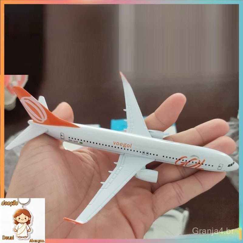 Avião Modelo Fundido Boeing Airbus da GOL Airlines Brasileira A380 B737 Brinquedo de Liga