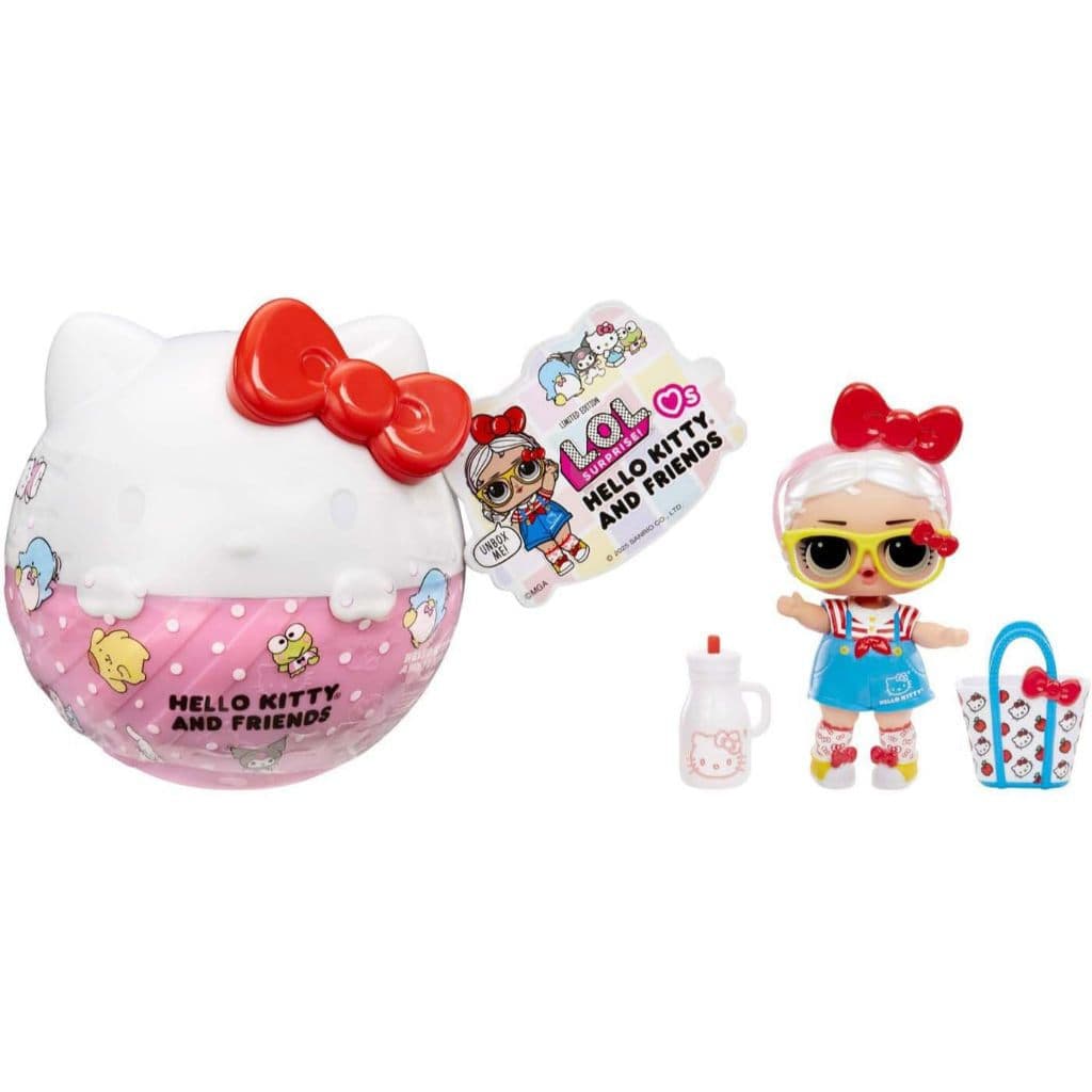 LOL Surpresa! Ame a Hello Kitty e seus amigos, 7 surpresas - embalagem de caixa misteriosa, 8 bonecas de edição limitada