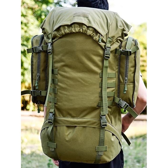 Mochila camuflada de grande capacidade, 120L, bolsa de transporte, acampamento, montanhismo, à prova d'água, resistente