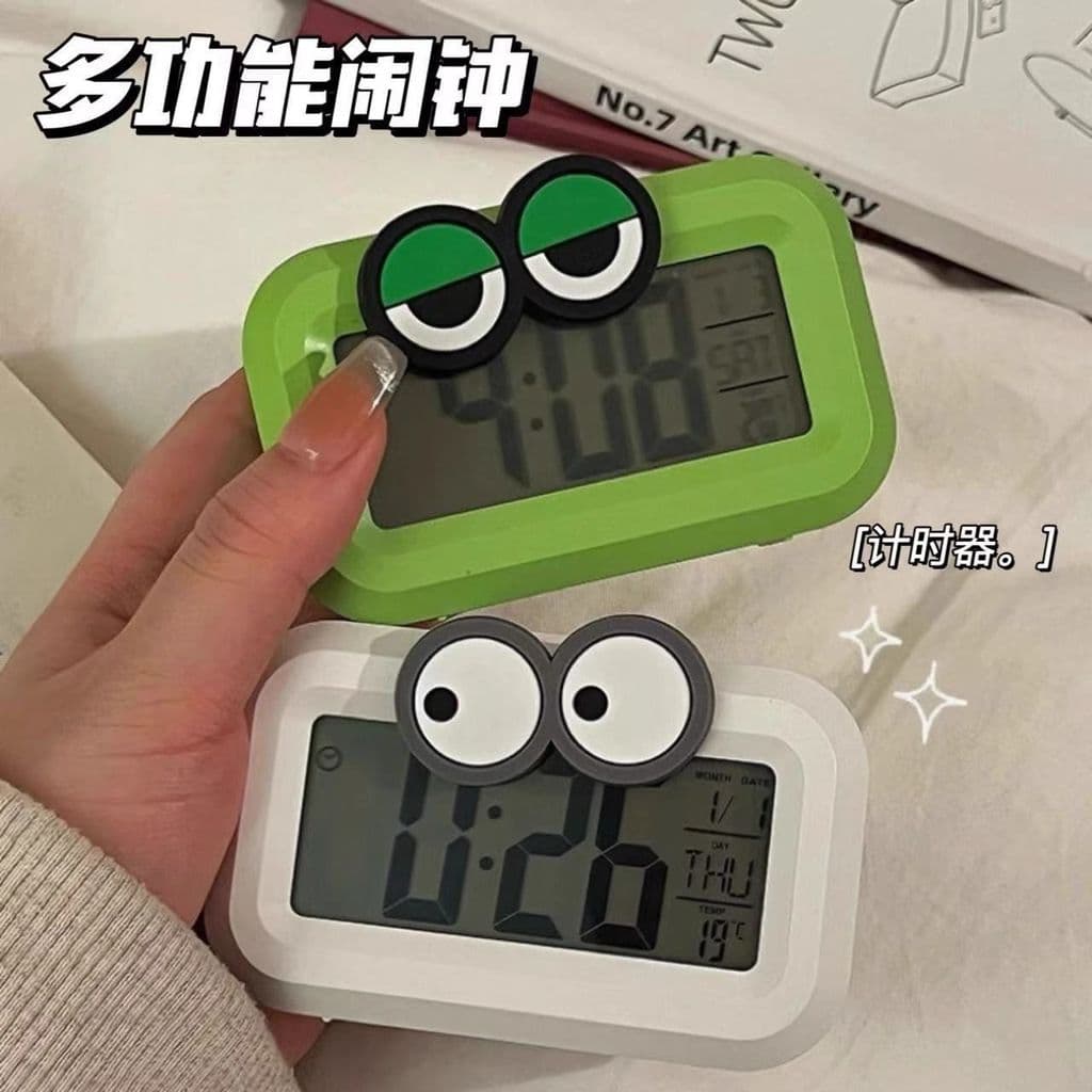 Bonito pequeno despertador estudante dedicado acordar ferramenta útil relógio eletrônico menina alarme de mesa de alto v
