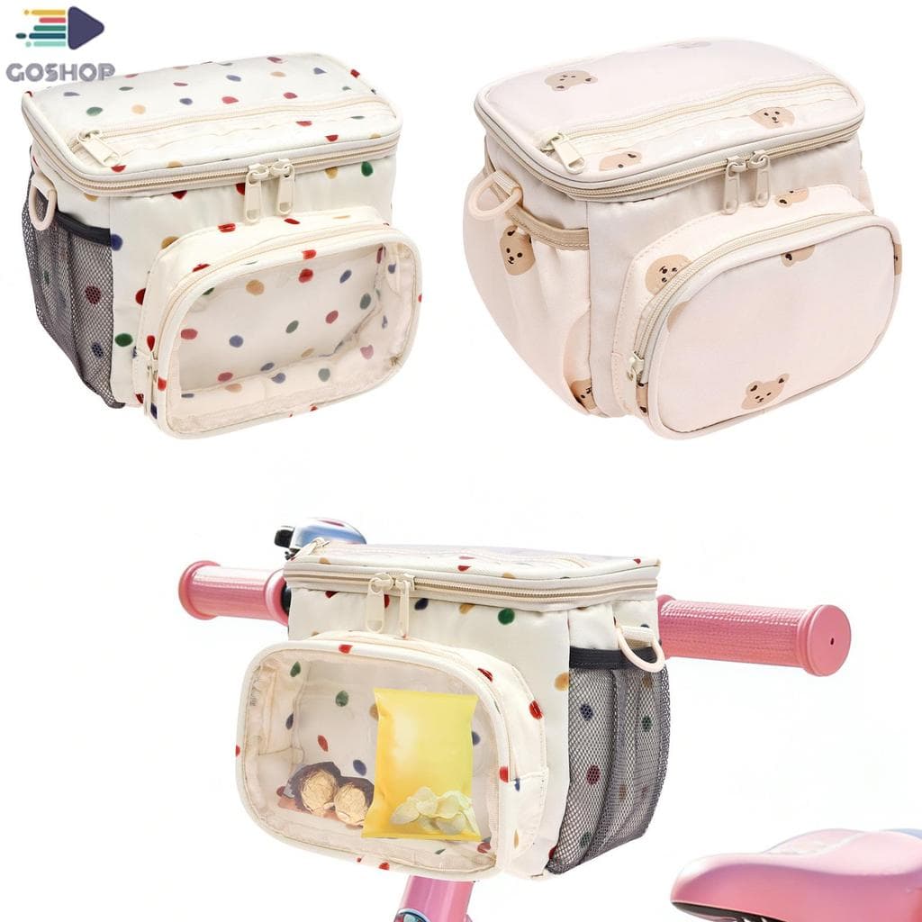 Bonito Saco De Guiador Da Bicicleta Cesta De Náilon Frente Com Alça De Ombro Versátil Criança Shopbc9281