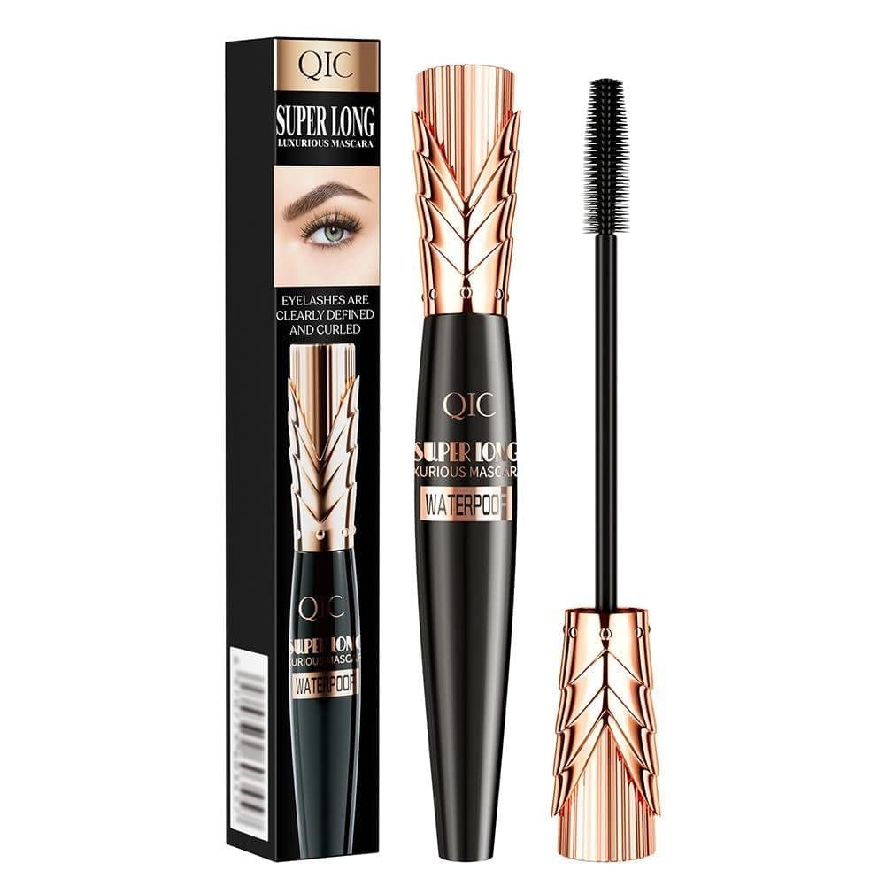 Máscara de Cílios Super Long Curious Lash para Volume e Curvatura, Máscara 5D à Prova d'Água e Anti-Manchas para Cílios