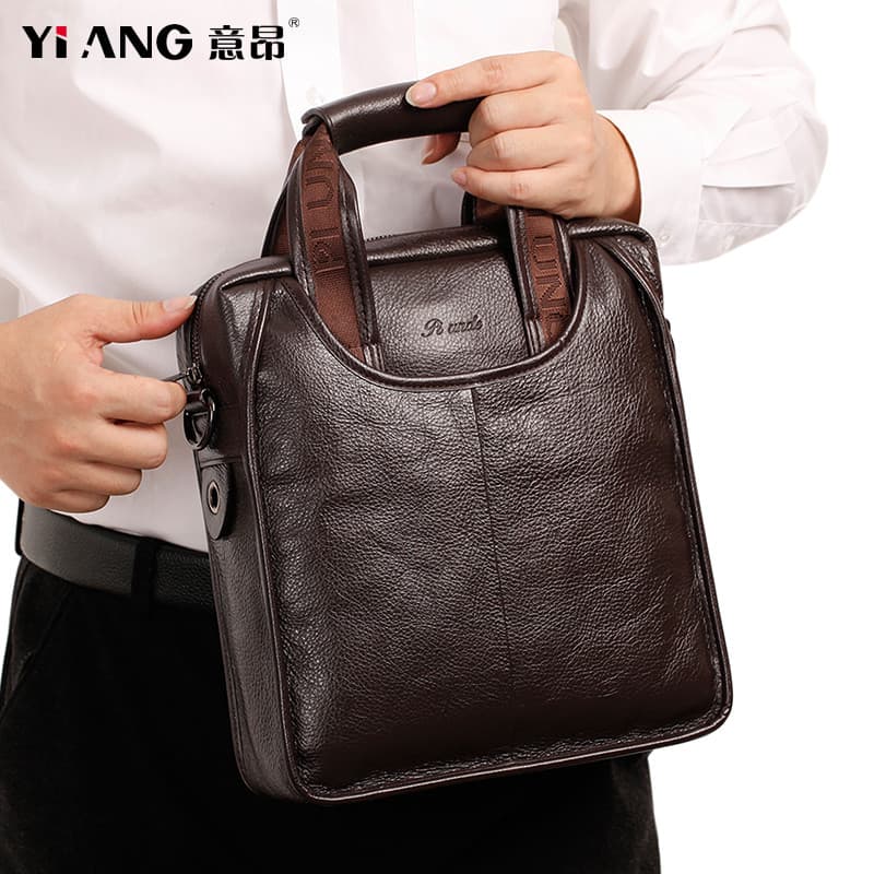 2024 novo estilo masculino couro genuíno ombro mensageiro saco de negócios bolsa de couro puro multifuncional couro maci