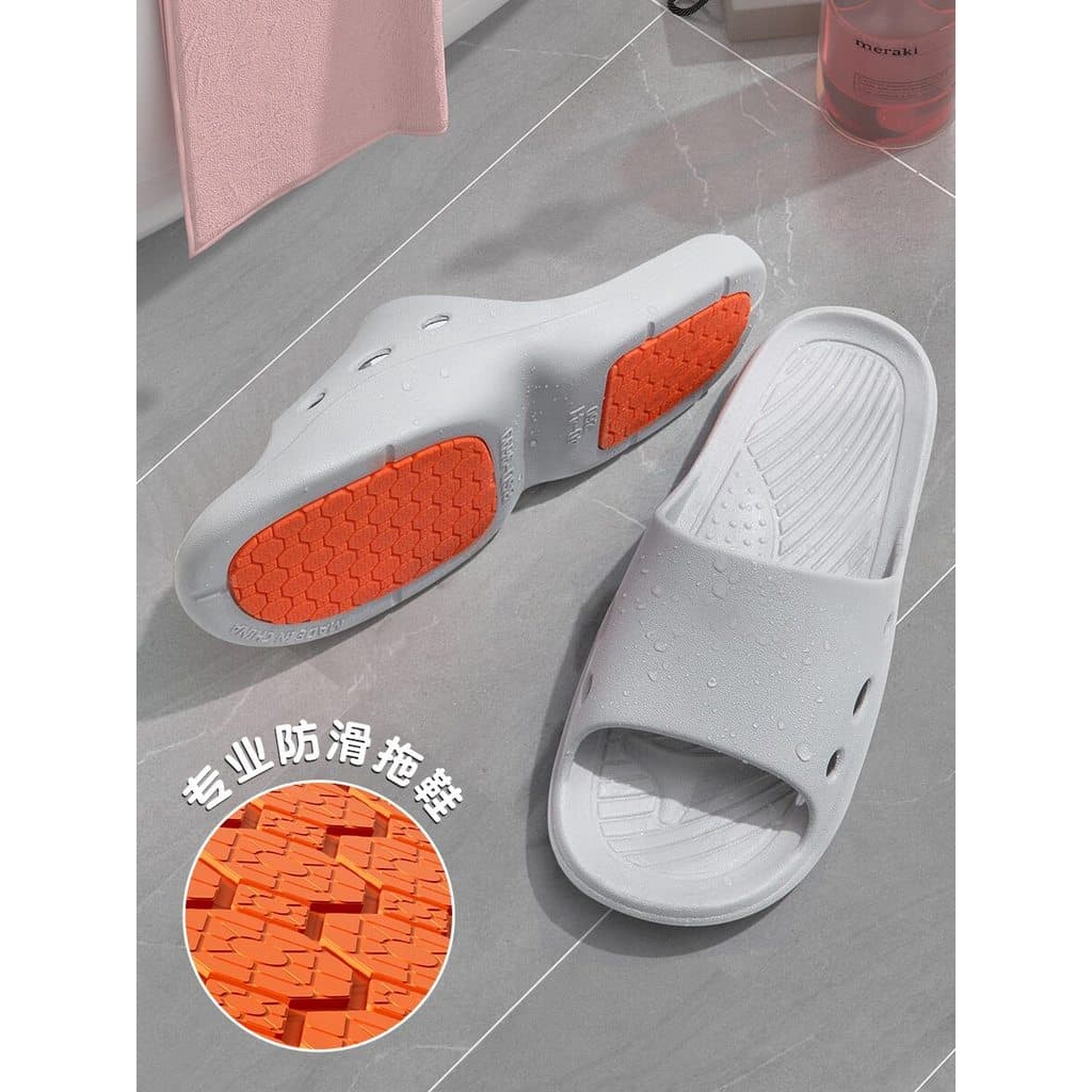 Chinelos antiderrapantes dedicados para idosos, homens, verão, casa, banheiro, banho, idosos de meia-idade