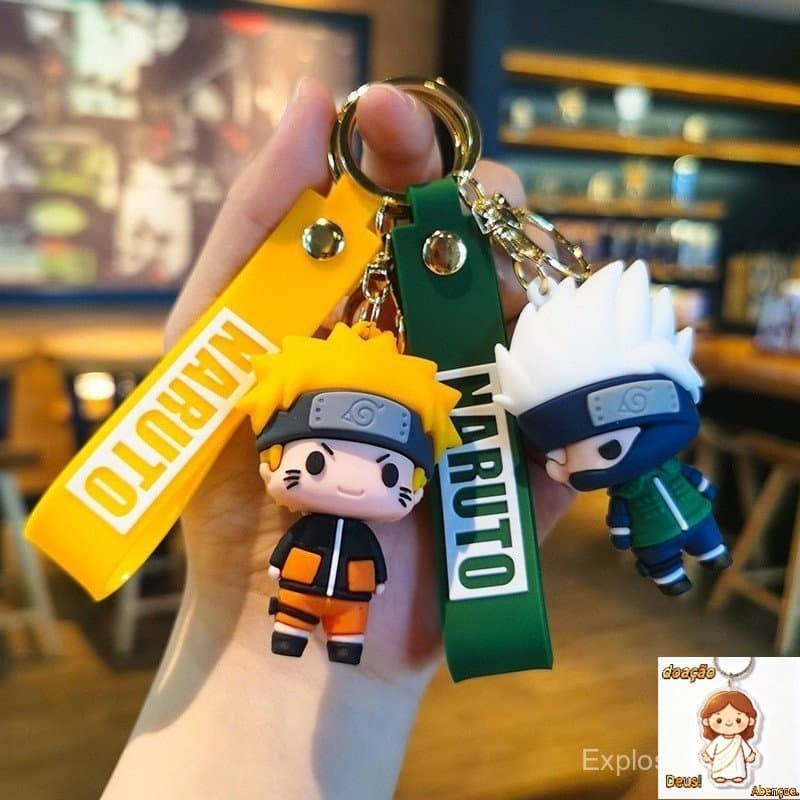 Chaveiro Versão Q Naruto Kakashi Sasuke Itachi Uchibo Pingente de Boneca