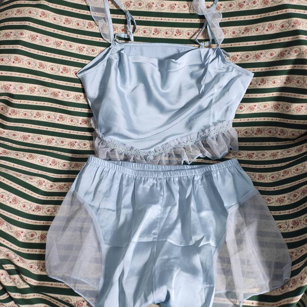 Tentação quente puro desejo estilo estilo francês estilingue Mini pijama curto de duas peças tule Pseudo-mãe feminino co