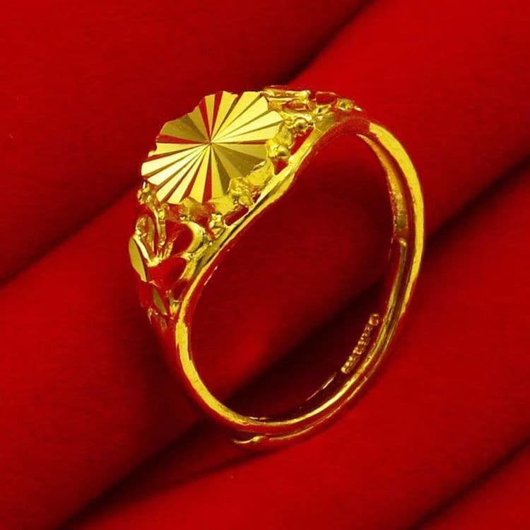 alianca de ouro aparador de alianca alianca de casamento Novo autêntico anel de ouro Real feminino anel de ouro senhoras