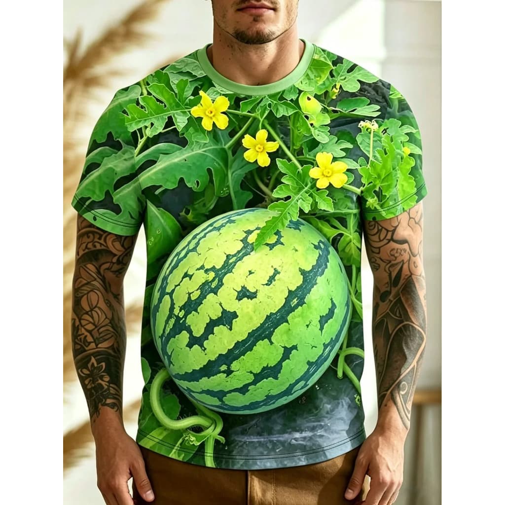 Diversão Em Forma De Melancia Impressão 3D Patte Esporte De Secagem Rápida Masculino Feminino Camiseta Ao Ar Livre Rua C
