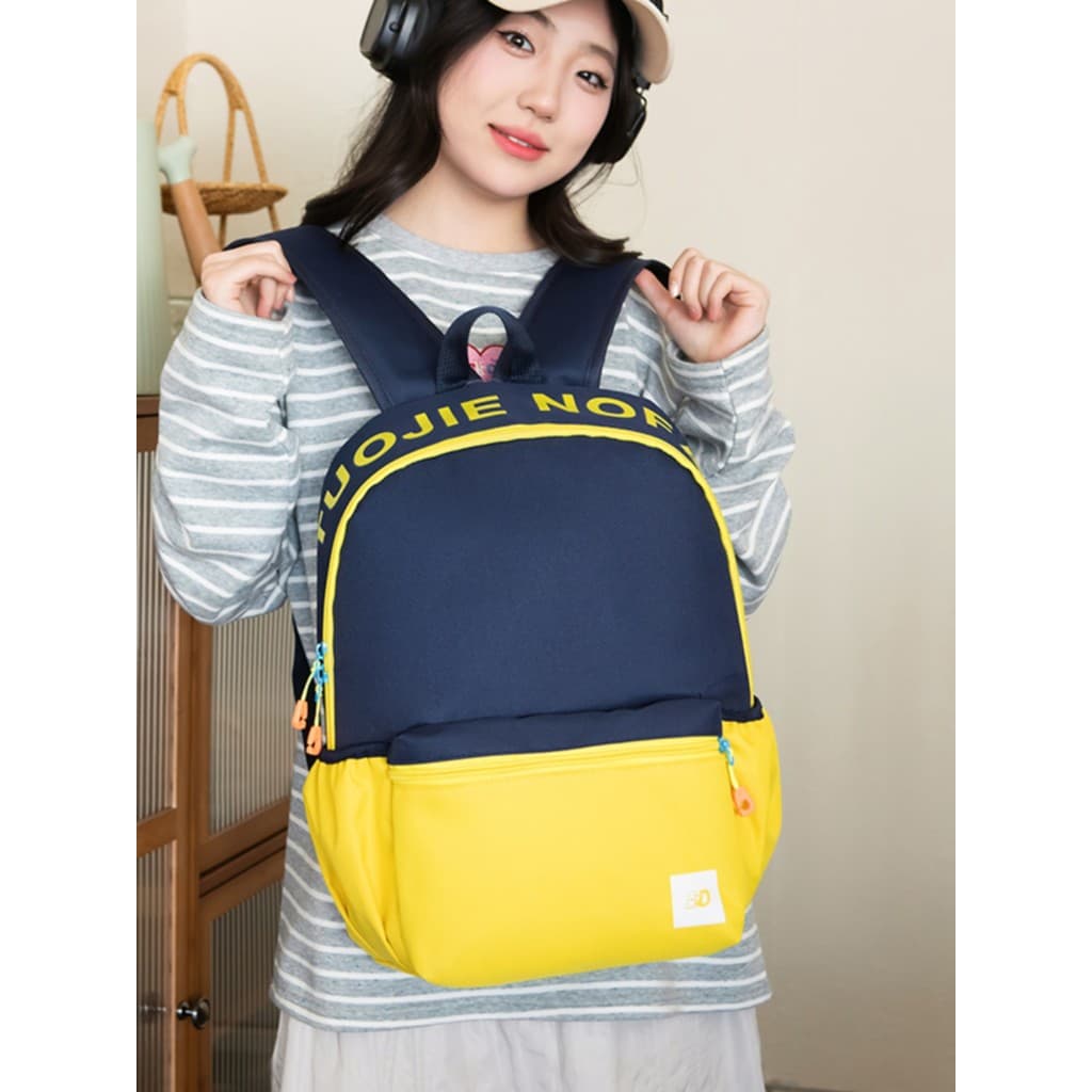 Novo estilo contraste cor mochila infantil lazer ao ar livre leve escola primária estudante mochila feminina Campus simp
