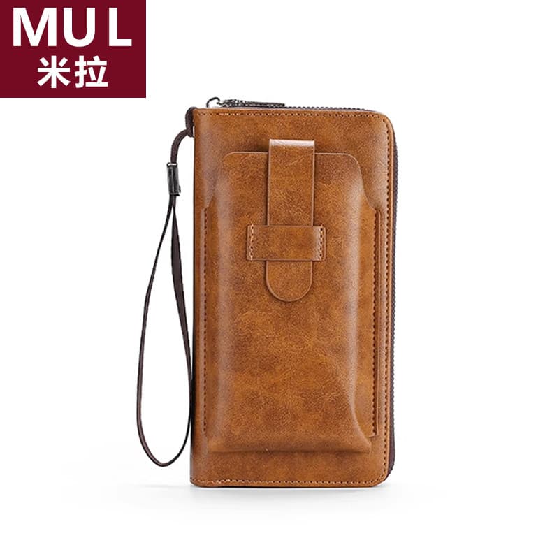 Japão Mira MUL Carteira masculina longa multifuncional bolsa para celular carteira de estudante jovem carteira com zíper