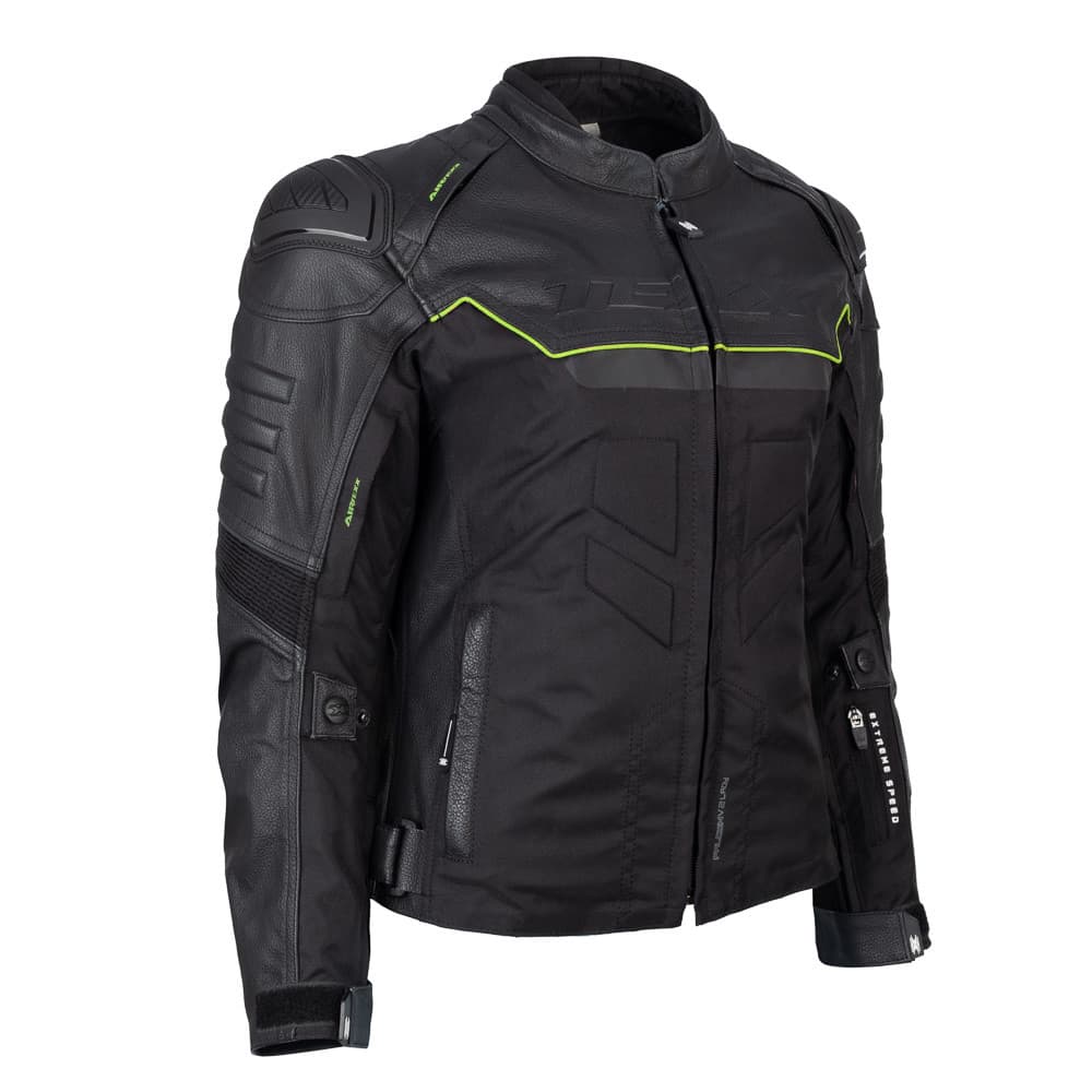 Jaqueta Moto Texx Falcon V2 Feminina Preta Verde Impermeavel