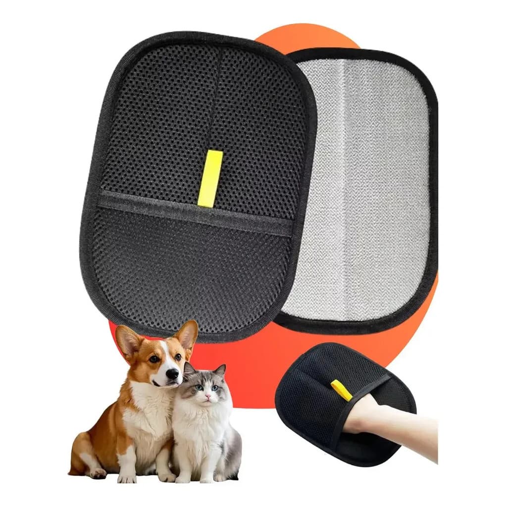 Kit 2 Luvas Tira Pelo Cachorro Gato Roupa Sofá Pet Mágica