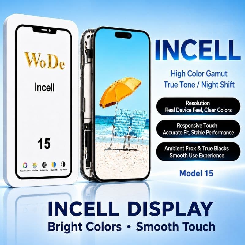 WD Incell Tela LCD FHD Display De Alto Brilho Para iPhone X XS 11 11PM 12 12Pro 13 13Pro 14 14PM 15PM 16PM