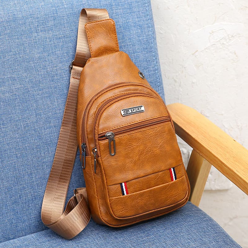Japonês coreano na moda única bolsa de ombro masculina bolsa de peito Casual moda bolsa de ombro versão coreana ma