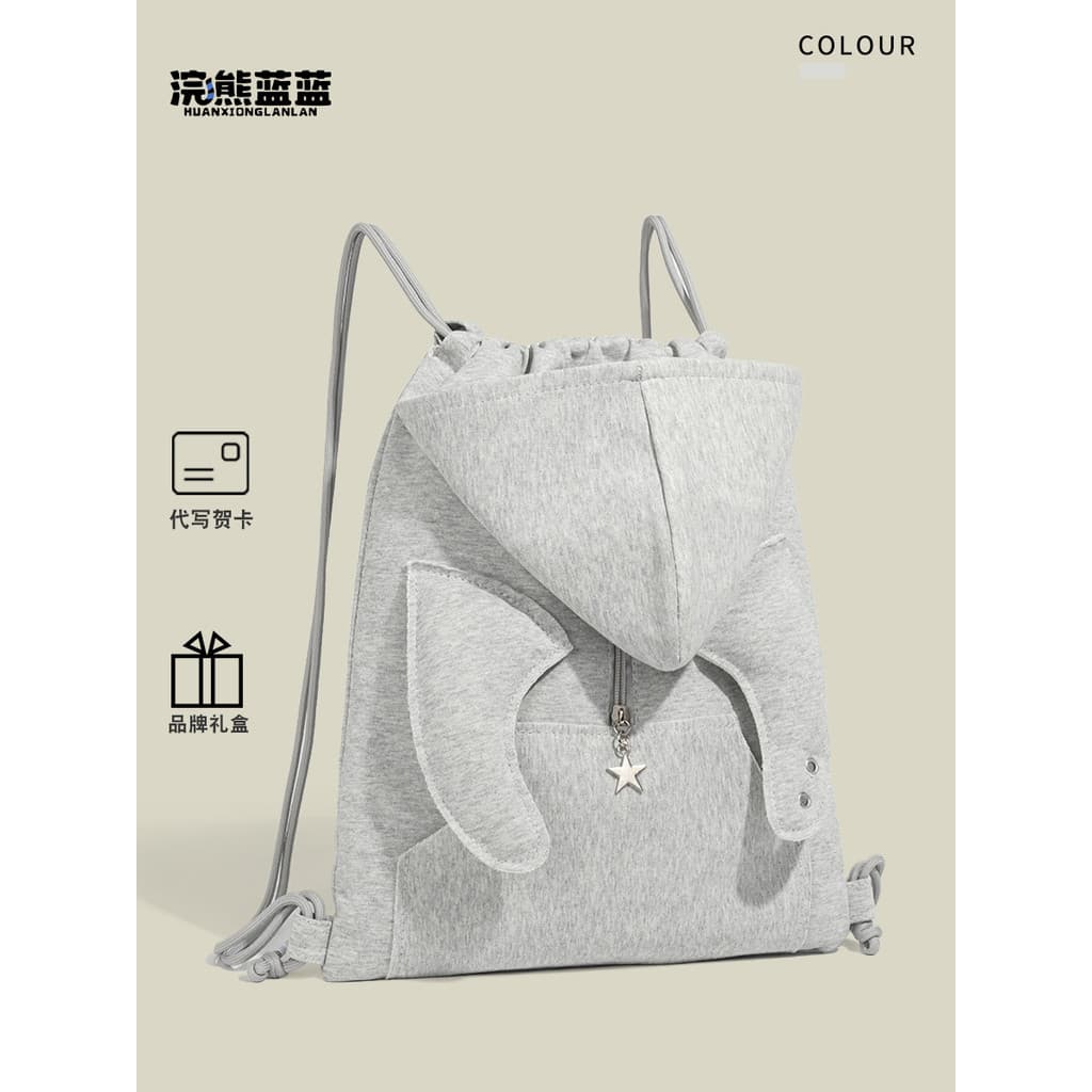 Guaxinim azul azul versão coreana nicho asas mochila feminina 2026 novo estilo na moda classe grande capacidade All-Matc