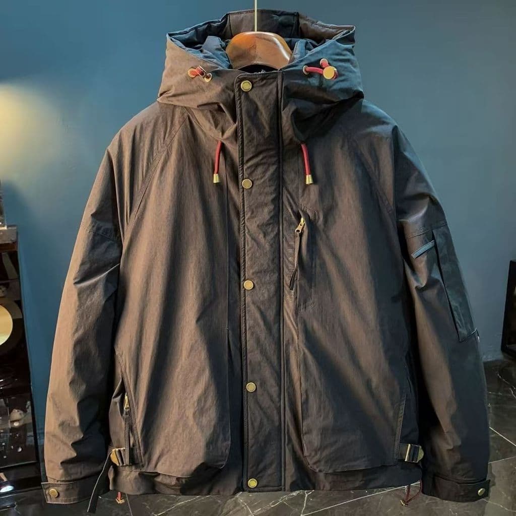 High-End roupas de algodão masculinas inverno solto com capuz engrossado jaqueta quente ao ar livre Casual roupas de alg