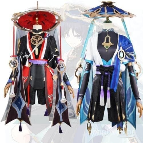 Fantasia de Cosplay do Personagem Wanderer do Jogo de Anime Genshin Impact para Adultos, Mulheres e Homens
