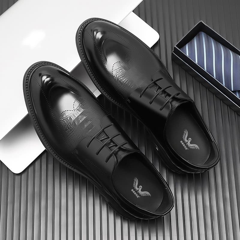 Sapatos de couro masculinos casamento Formal resistente ao desgaste negócios couro genuíno sapatos de alta qualidade 202