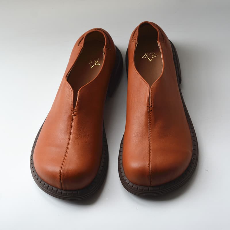 Sapatos de couro masculinos da moda nacional budista clássico dedo do pé virado Derby sapatos de um Pedal antiderrapante