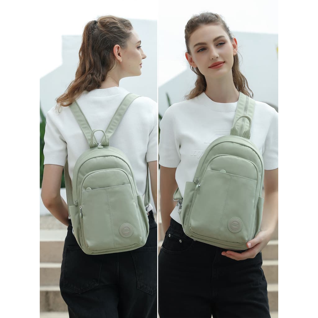Peito de volta mochila dupla utilização saco 2026 venda quente leve pequena mochila feminina Multi-camada grande saco de
