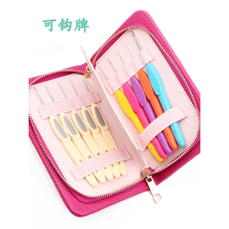 Pode gancho marca cor Chaozhou frente crochê mão diy conjunto de ferramentas de tricô gancho sapatos chapéu saco agulha