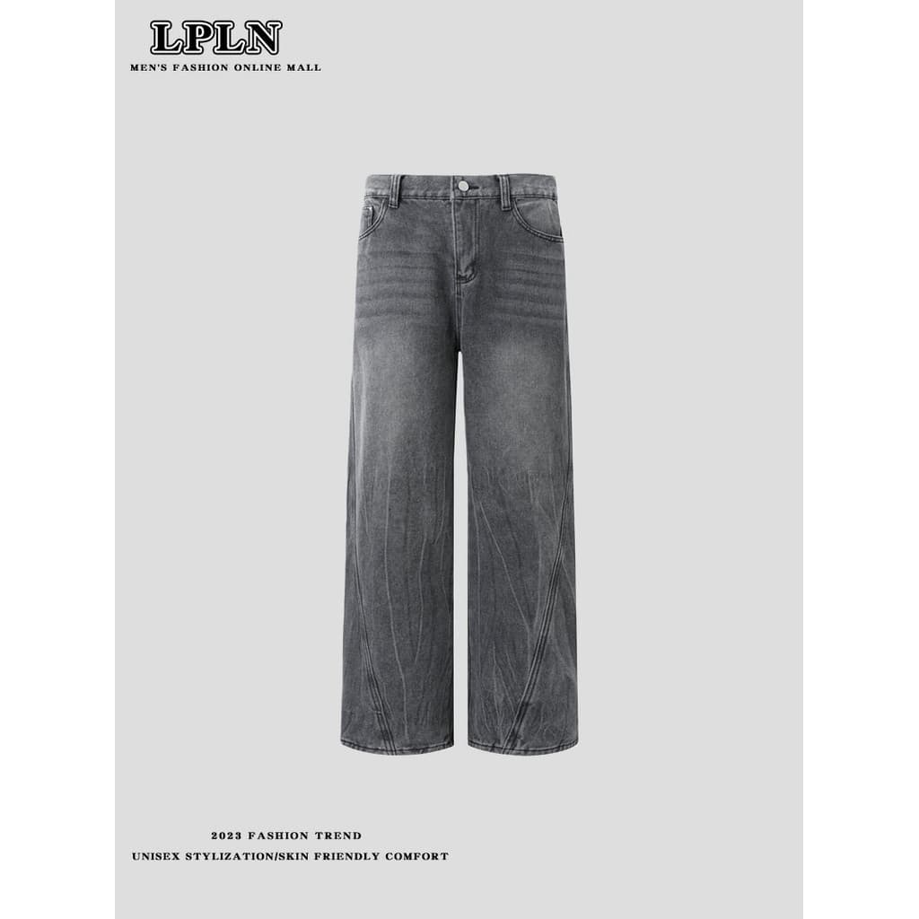 LPLN High Street Lightning Padrão Micro-Flap Jeans Homens Verão Estilo Americano Ruffian Bonito All-Match Design Retro C