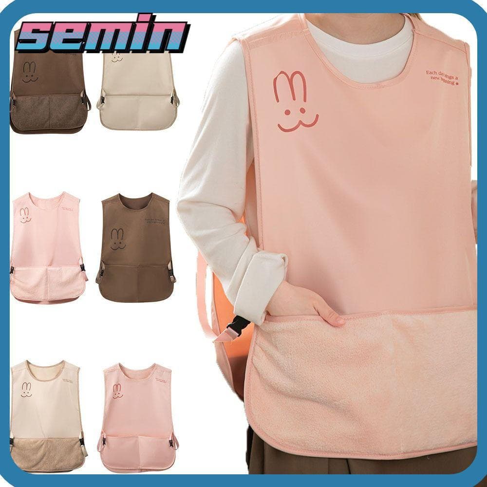 Avental Sem Mangas SEMIN, Impermeável, Fácil de Limpar, Resistente a Manchas, Estilo Colete, Aventais de Cozinha A JKPD