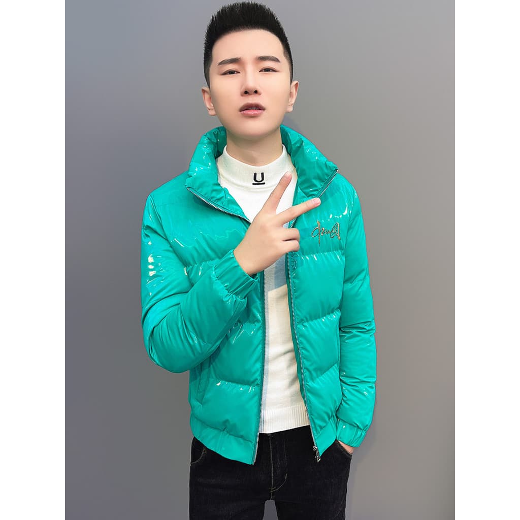 Jaqueta Masculina Acolchoada de Algodão Jaqueta Curta Masculina Street Wear Inverno Versão Coreana Slim-fit Ruffian Boni