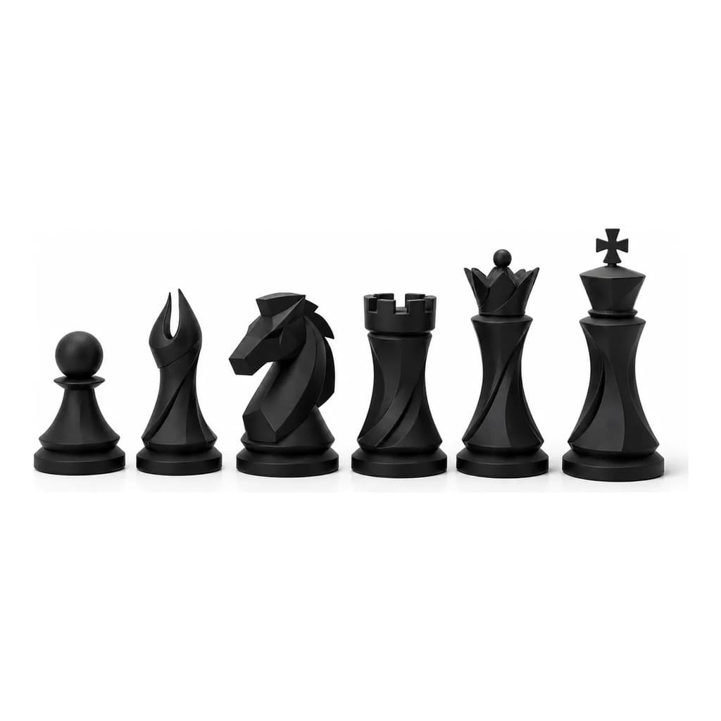 Conjunto Peças De Xadrez Moderno Impressão 3d