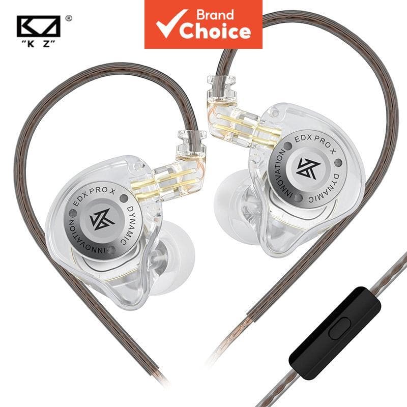 KZ Edx Pro Fones De Ouvido X Som Baixo Com Fio HiFi Dynamic Driver Intra-Auriculares Cabo Removível Esportivos Cancelame