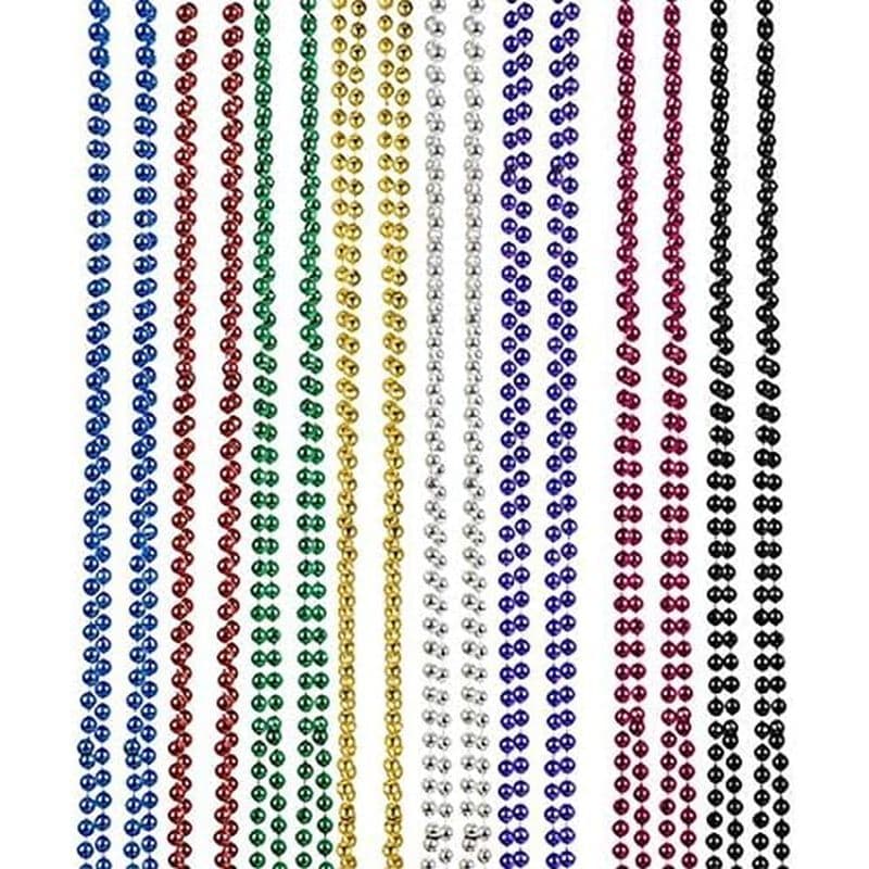 Freeby 16 Peças Colares De Contas De Carnaval Multicoloridas Colar Longas Lembrancinhas De Festa 8 Cores (Multicolorido)
