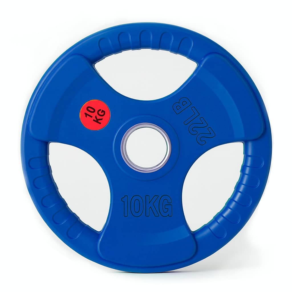 Anilha Olímpica 10kg Fitcore Emborrachada com Pegas Furo para Barra 50mm Treino Funcional Musculação