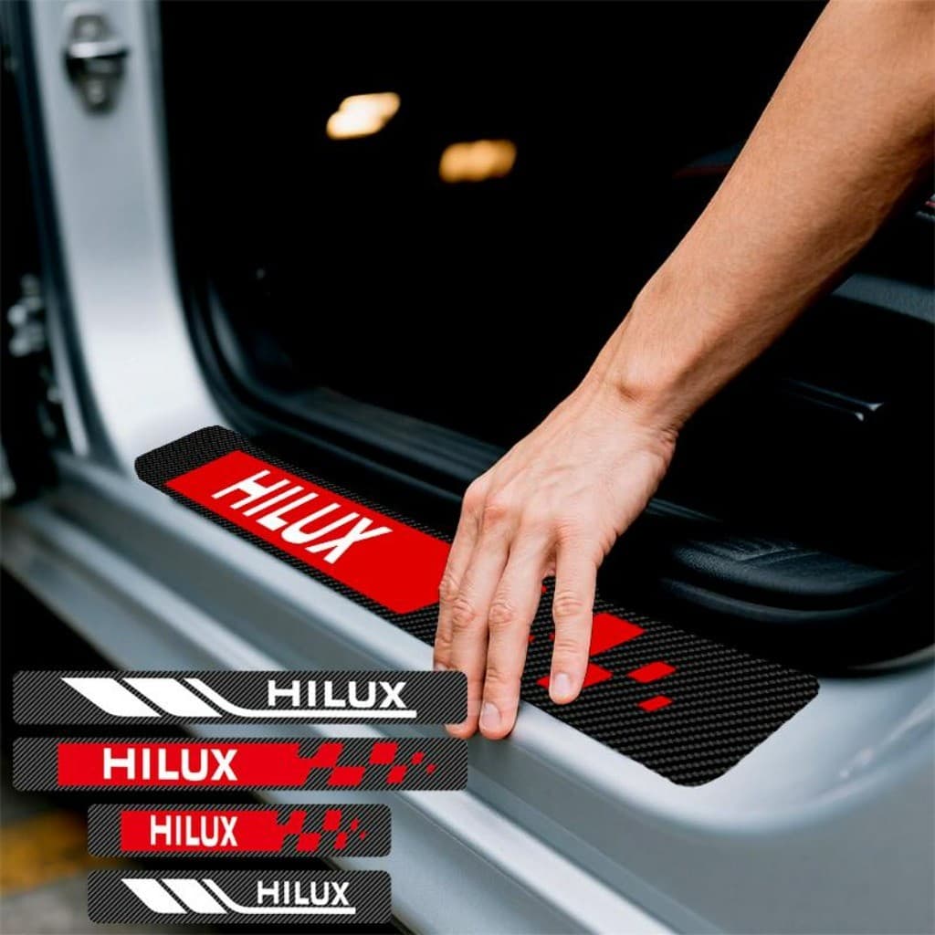 Kit 4 Peças Antiarranhão Protetor De Soleira De Porta Automotiva Acessórios Para Carro For Toyota Hilux SRV SRX