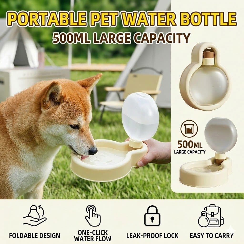 Garrafa De Água Para Animais De Estimação , Copo Cães , Potável , Yurt Portátil Pe