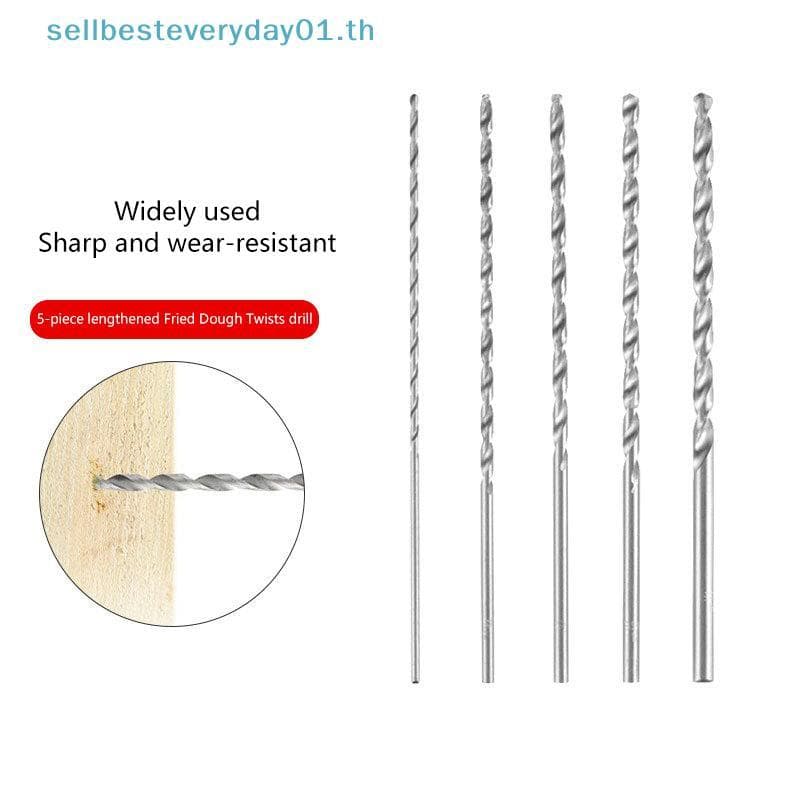 & Sellbest 5 Peças Conjunto De Brocas De Aço HSS Extra Longo De Alta Velocidade 2mm/3mm/3.5mm/4mm/5mm Bits Ferramentas E