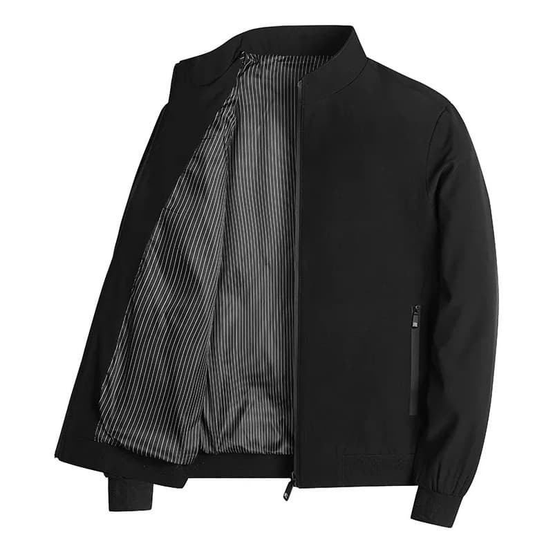 [Proteção Contra Vento] Jaqueta masculina estilo executivo, jaqueta com gola para primavera e outono. Masculino/Negócios