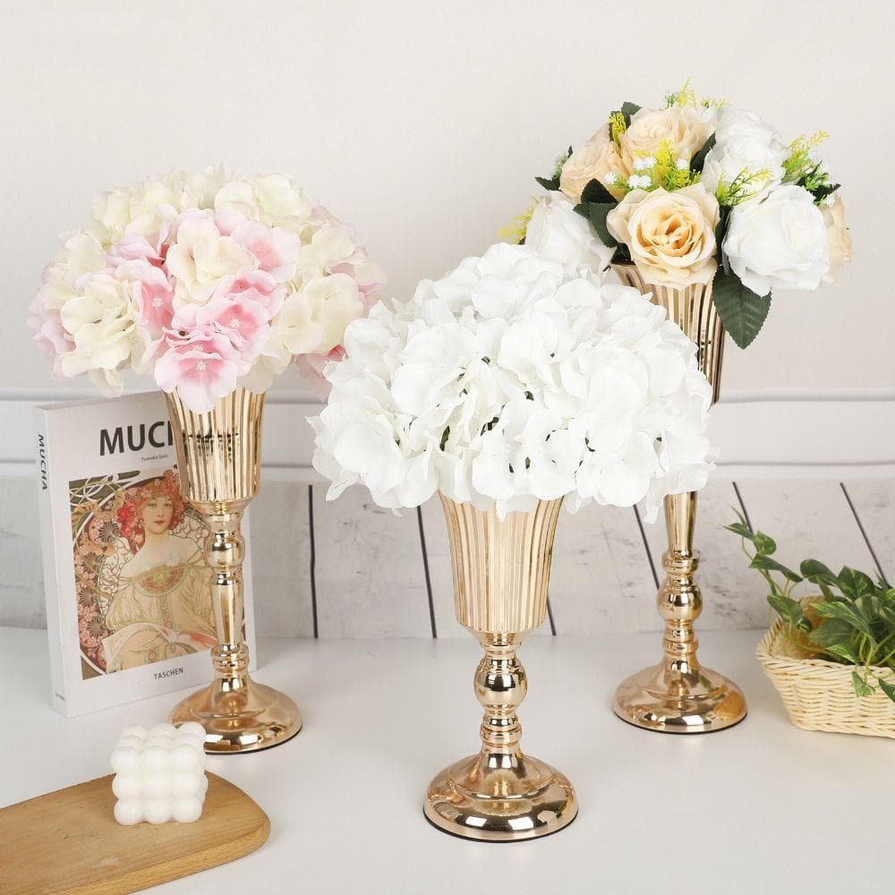 Adereços Para Fotos De Casamento SUNDANCE , Vaso De Ferro Dourado De Arte FIower , Suportes De Flores Simulados Em Forja