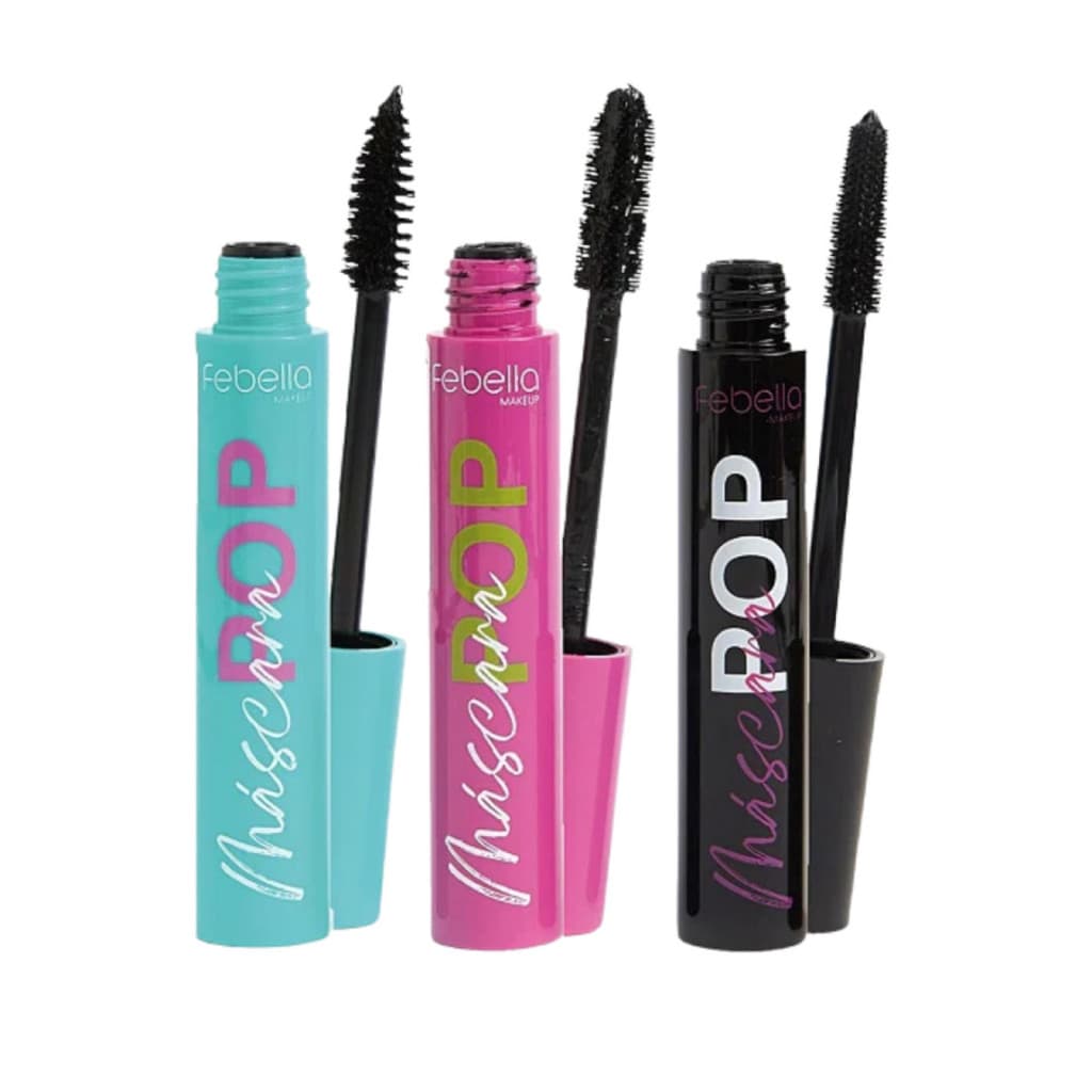 Mascara Cilios Pop 4D Volumo Intenso Á Prova D'agua Febella