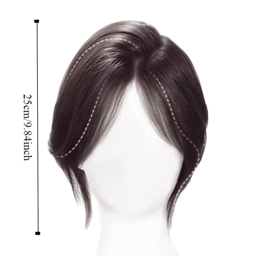 EXPEN Hair Toppers Perucas Com Franja , Clipe Na Extensão Do Cabelo De Sintético , Falsa