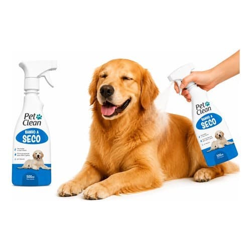 Shampoo Pet Clean Banho A Seco P/ Cães Gatos 500ml Perfumado Bebê Oferta