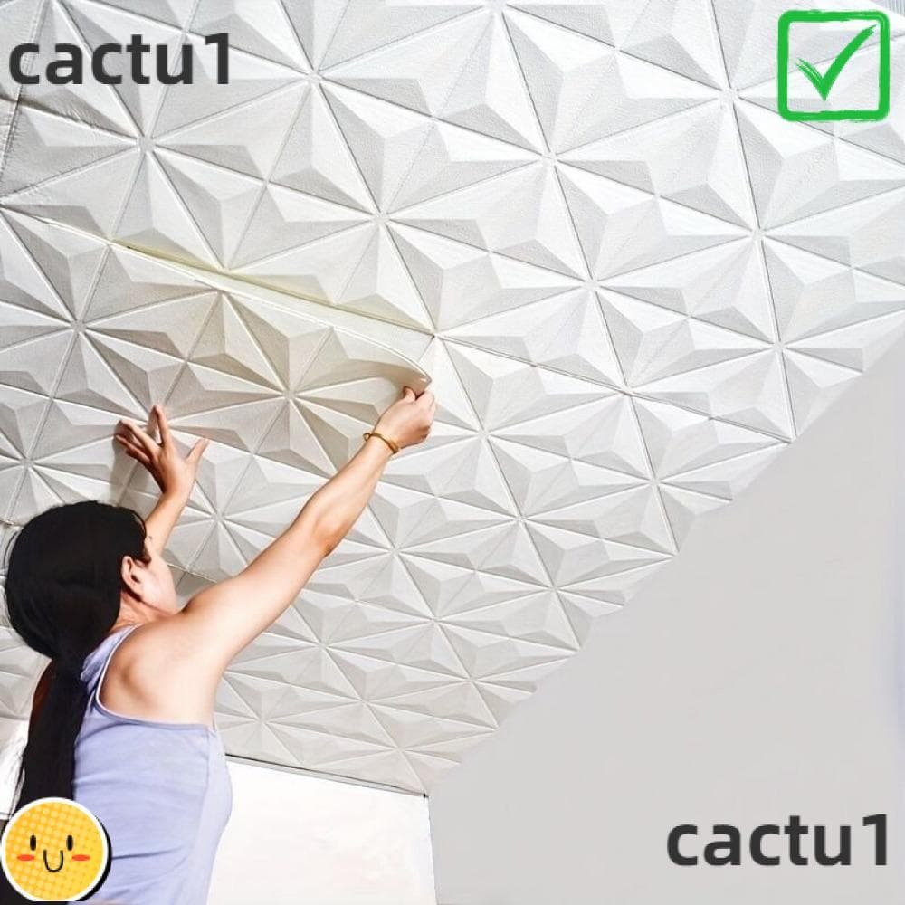 Teto De Espuma CACTU , Adesivos De Parede Autoadesivos À Prova D'água , Papel De Fundo Anticolisão