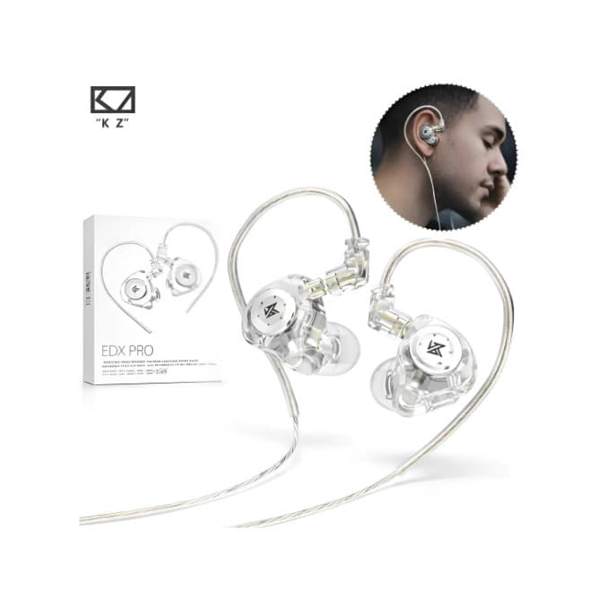 Fone KZ EDX Cristal Com Microfone – Graves Potentes, Retorno Profissional, In-Ear Gamer Hi-Fi