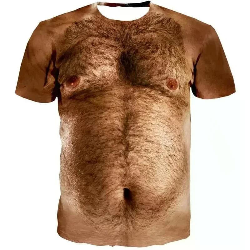 Camiseta Esportiva Masculina De Manga Curta Com Estampa Muscular abdominal 3D , Adequada Para fitness , Corrida , Esport