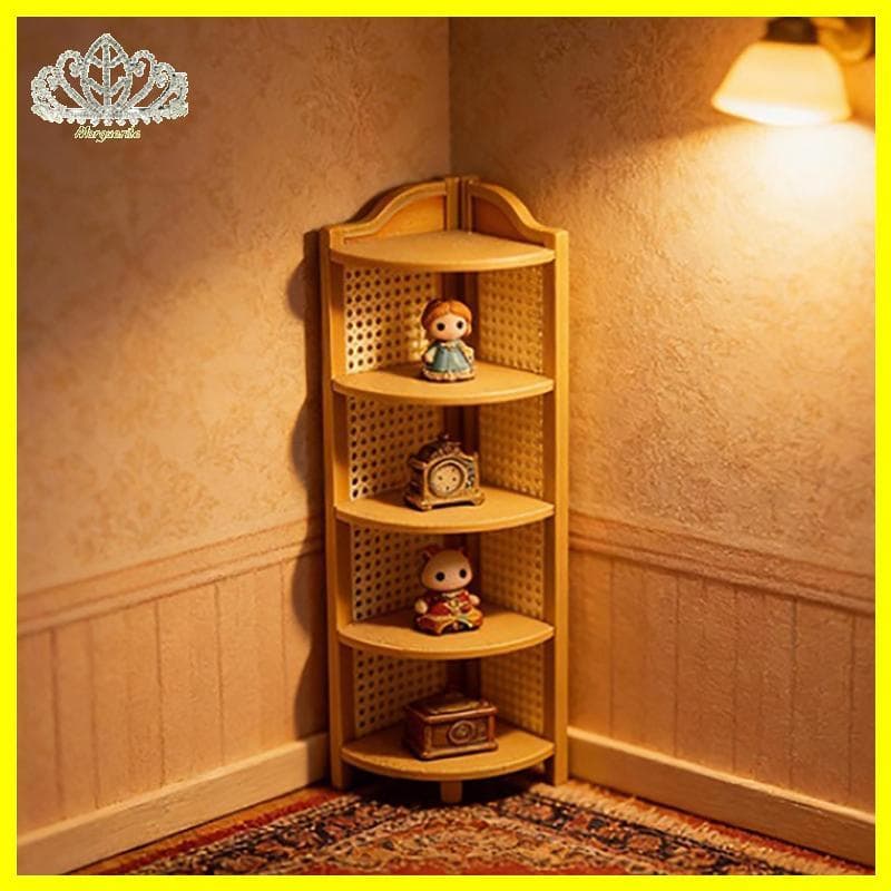 Margu Casa De Bonecas Canto Armazenamento Ra 112 Escala Mini Prateleira Modelo Para Acessórios Móveis Decoração Sala De