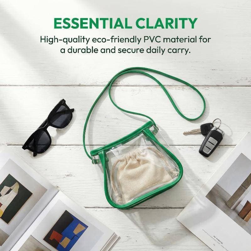 [baipestoner] Bolsa Transversal Transparente Impermeável para Eventos Esportivos, Bolsa de Ombro em PVC para Estádio, Vi