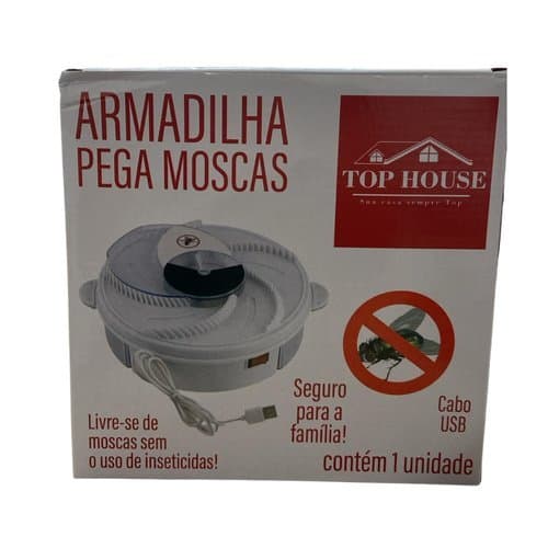 Armadilha Pega Moscas Eficaz Residencial Comercial Grande 20 Centimetros